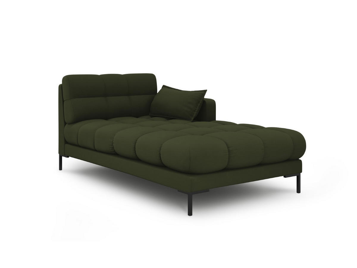 CHAISELONGUE rechts Mamaia aus strukturiertem Stoff grün - Grün, Textil (102/75/185cm) - Micadoni
