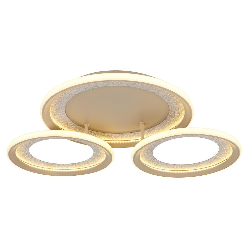 LED DECKENLEUCHTE Glitra Metall sandfarben - Bernsteinfarben, Metall (62.5/60.5/11cm) - Globo Lighting
