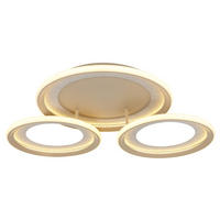 LED DECKENLEUCHTE Glitra Metall sandfarben - Bernsteinfarben, Metall (62.5/60.5/11cm) - Globo Lighting