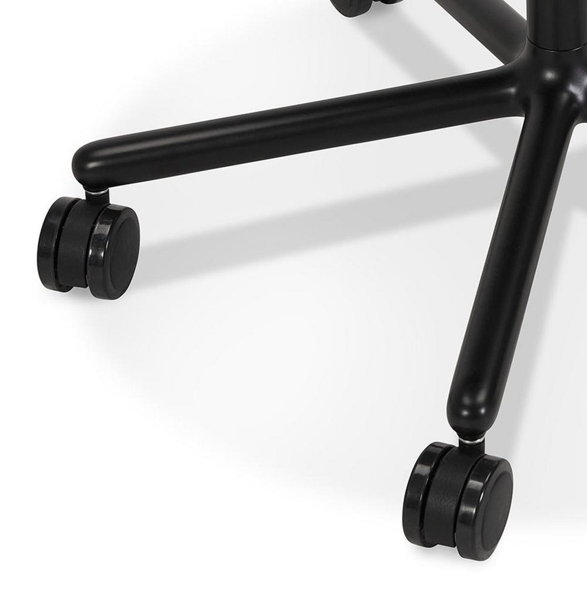 BÜRODREHSTUHL Stoff mit ergonomischer Form und 360° Drehfunktion VENIXA, Anthrazit 59x59x85 cm - Anthrazit/Schwarz, Textil/Metall (59/85/59cm) - KADIMA DESIGN