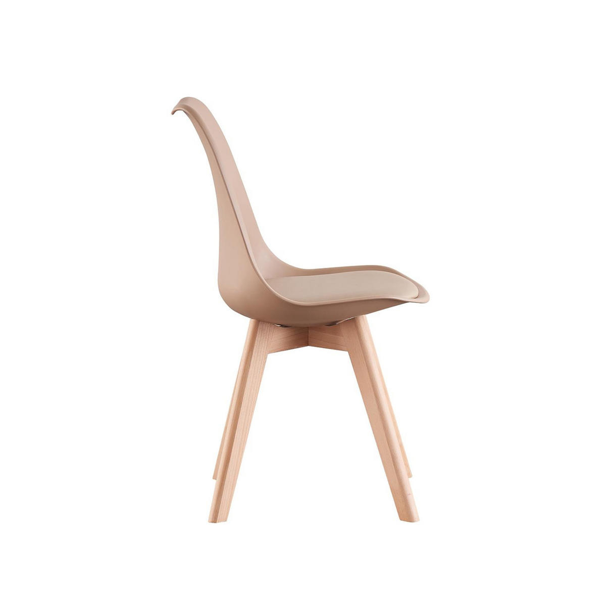 ESSZIMMERSTUHL Kunststoff 4-teilig Hellbraun - Beige, Kunststoff (48/83/44cm) - Life Interiors