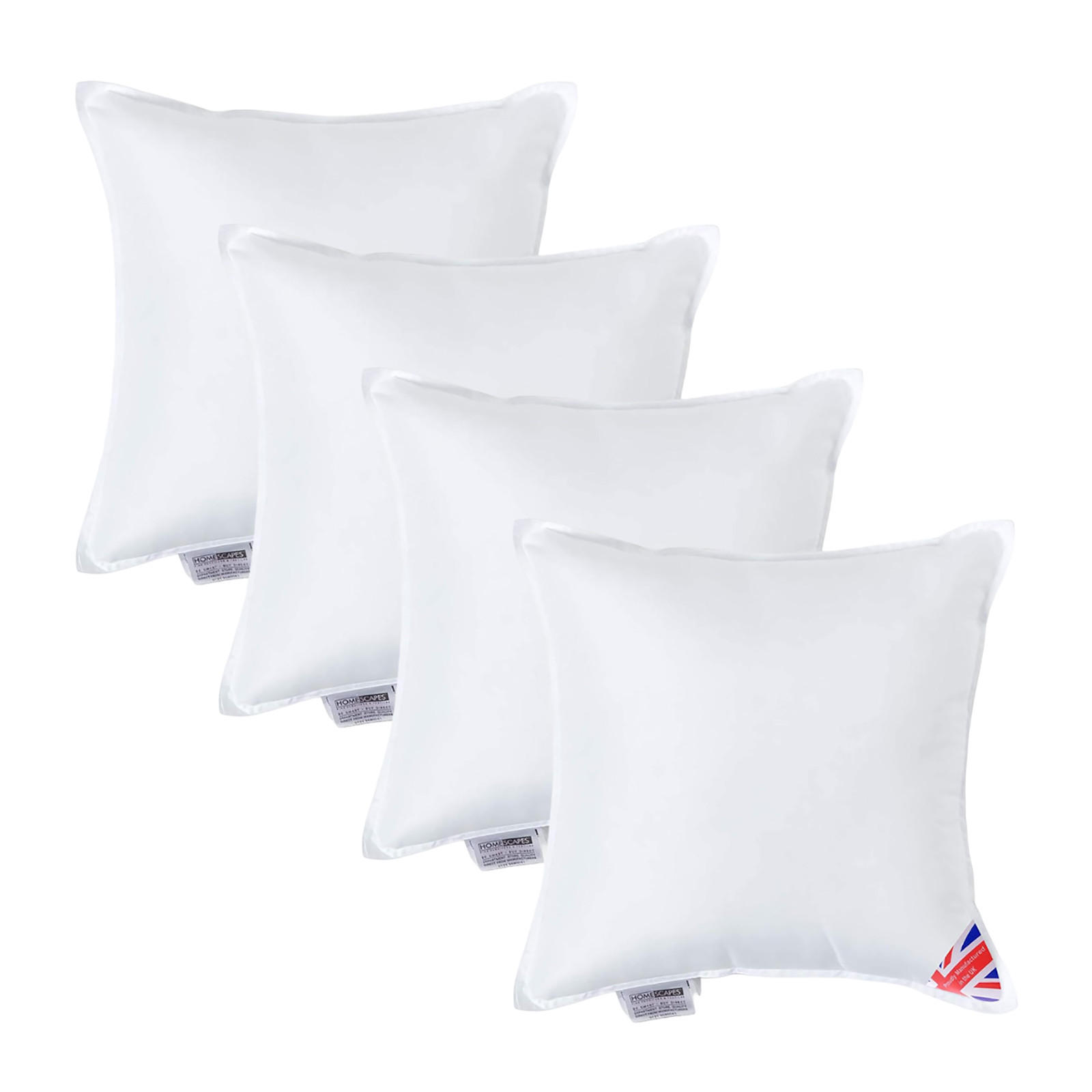 FÜLLKISSEN 4er-Set – 45/45 cm, Super-Mikrofaser - Weiß, Textil (45/45cm) - Homescapes