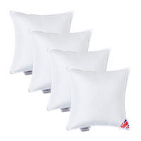 FÜLLKISSEN 4er-Set – 45/45 cm, Super-Mikrofaser - Weiß, Textil (45/45cm) - Homescapes