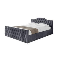 POLSTERBETT mit Bettkasten, Fußteil und Lattenrost, Boxbett ohne Matratze - FALIO-Z-V1 120x200 Dunkelgrau - Dunkelgrau, Holzwerkstoff/Textil (120/200cm) - ALTDECOR