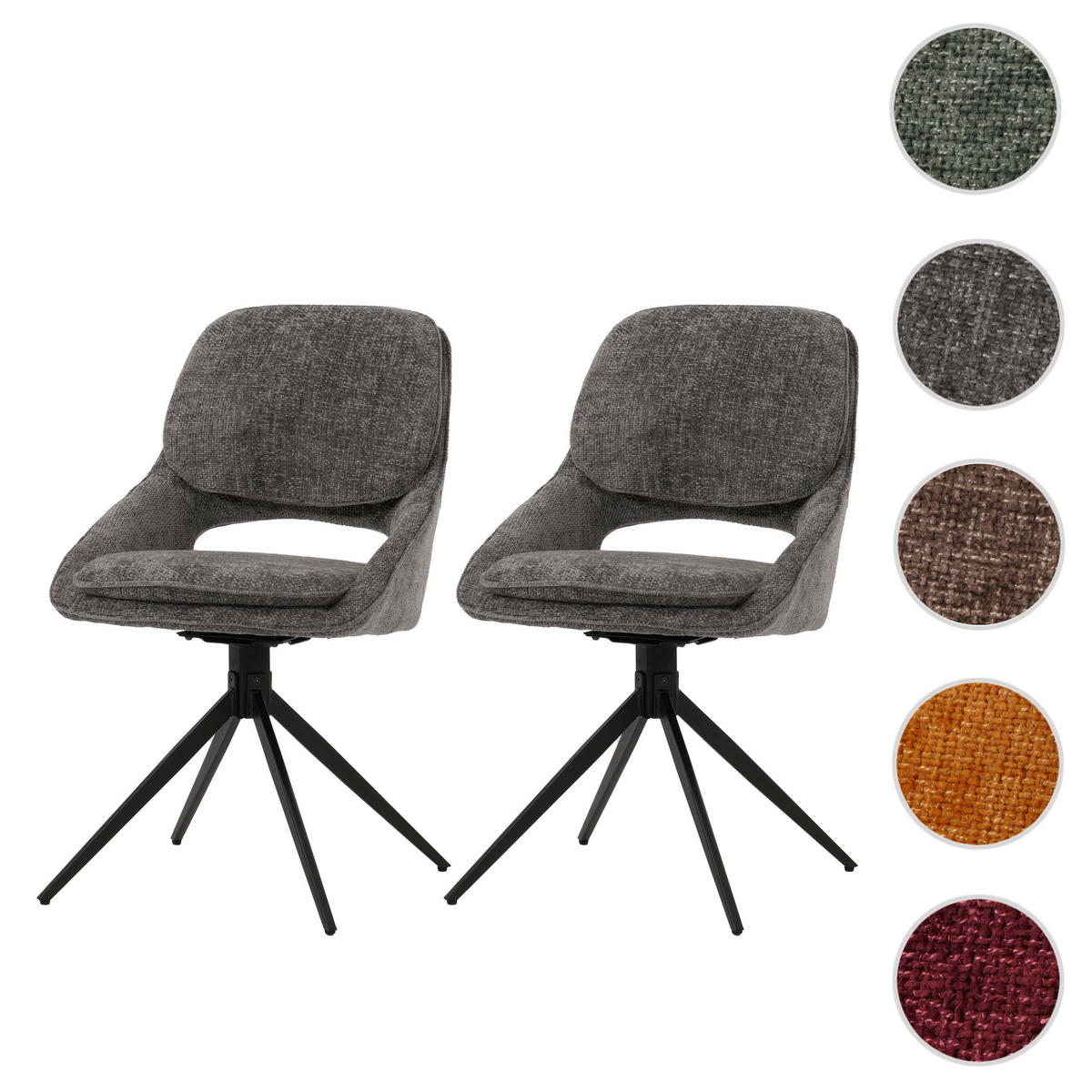 ESSZIMMERSTUHL Grau 2er-Set - Grau, Textil (55/87/55cm) - MCW