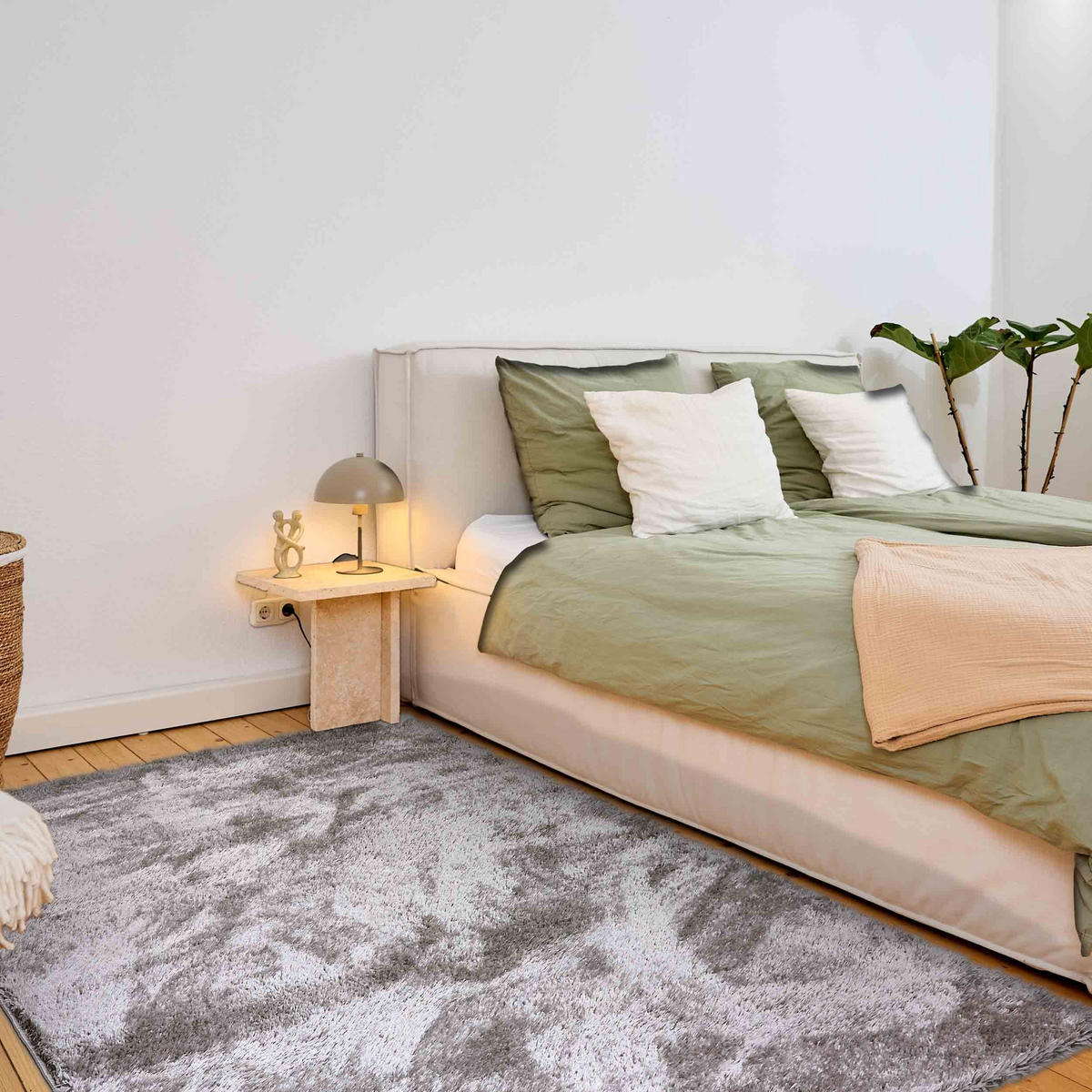 HOCHFLORTEPPICH PAULIE - Silberfarben, Textil (80/150cm) - Astra