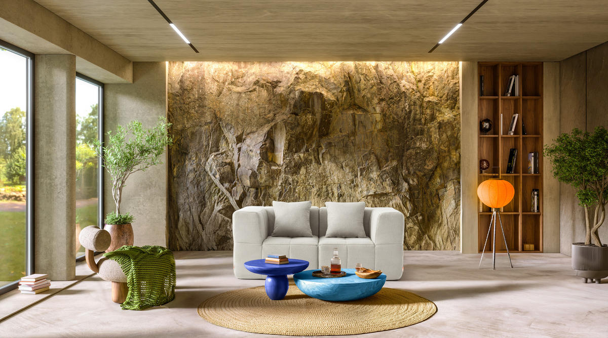 2-SITZER-SOFA Bouclé-Stoff Cremebeige - Beige, Textil (180/73/95cm) - MILYsofa