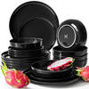 TAFELSERVICE VICTO 6 Personen 18-tlg - Schwarz Hochglanz, Keramik (27/2/27cm) - KONSIMO®