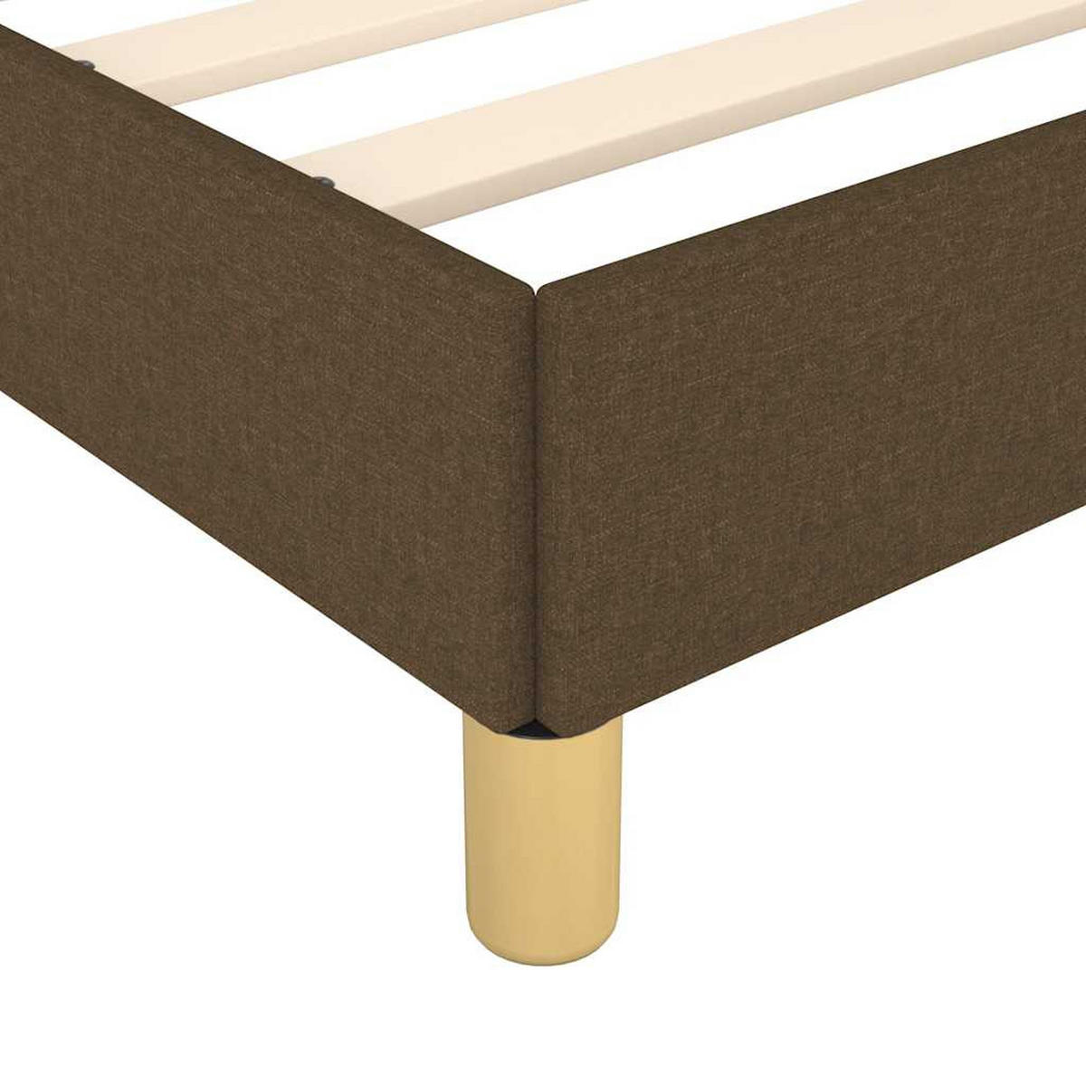 BETTGESTELL Ohne Matratze Dunkelbraun 90/200 Cm Stoff - Braun, Holz (90/200cm) - vidaXL