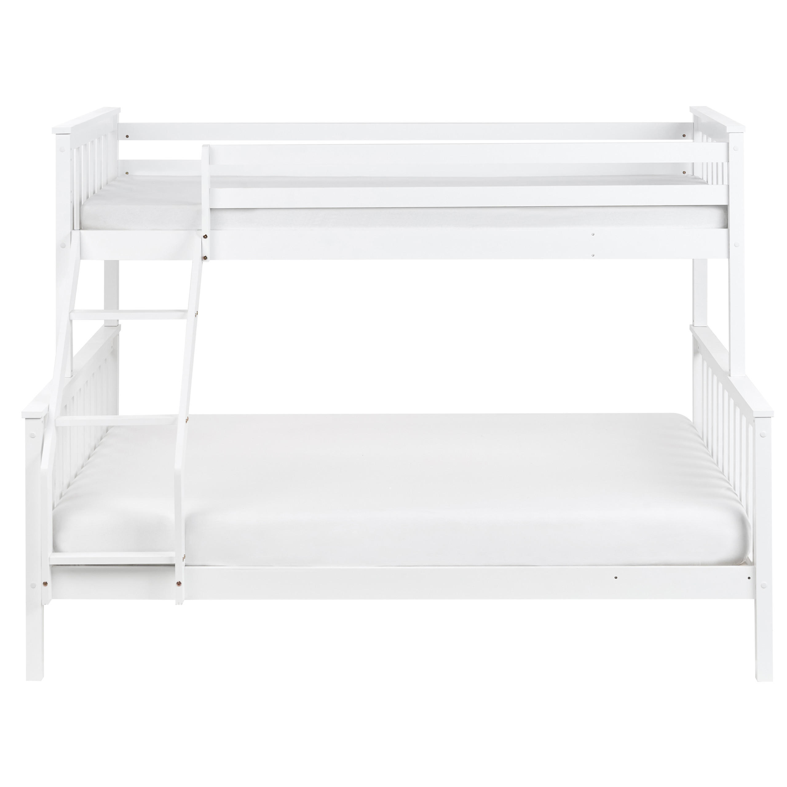 Beliani Hochbett Weiß 90x200 cm
