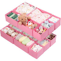 SCHUBLADEN Organizer 14-teiliges Set Rosa - Rosa, Textil (28/12/28cm)