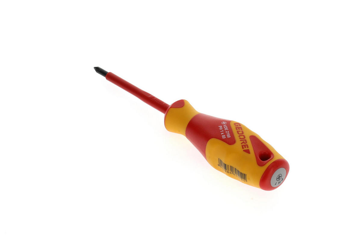 VDE 2160 PH 1 VDE-SCHRAUBENDREHER KREUZSCHLITZ PH 1 - Multicolor, Kunststoff/Metall (10/23cm) - Gedore
