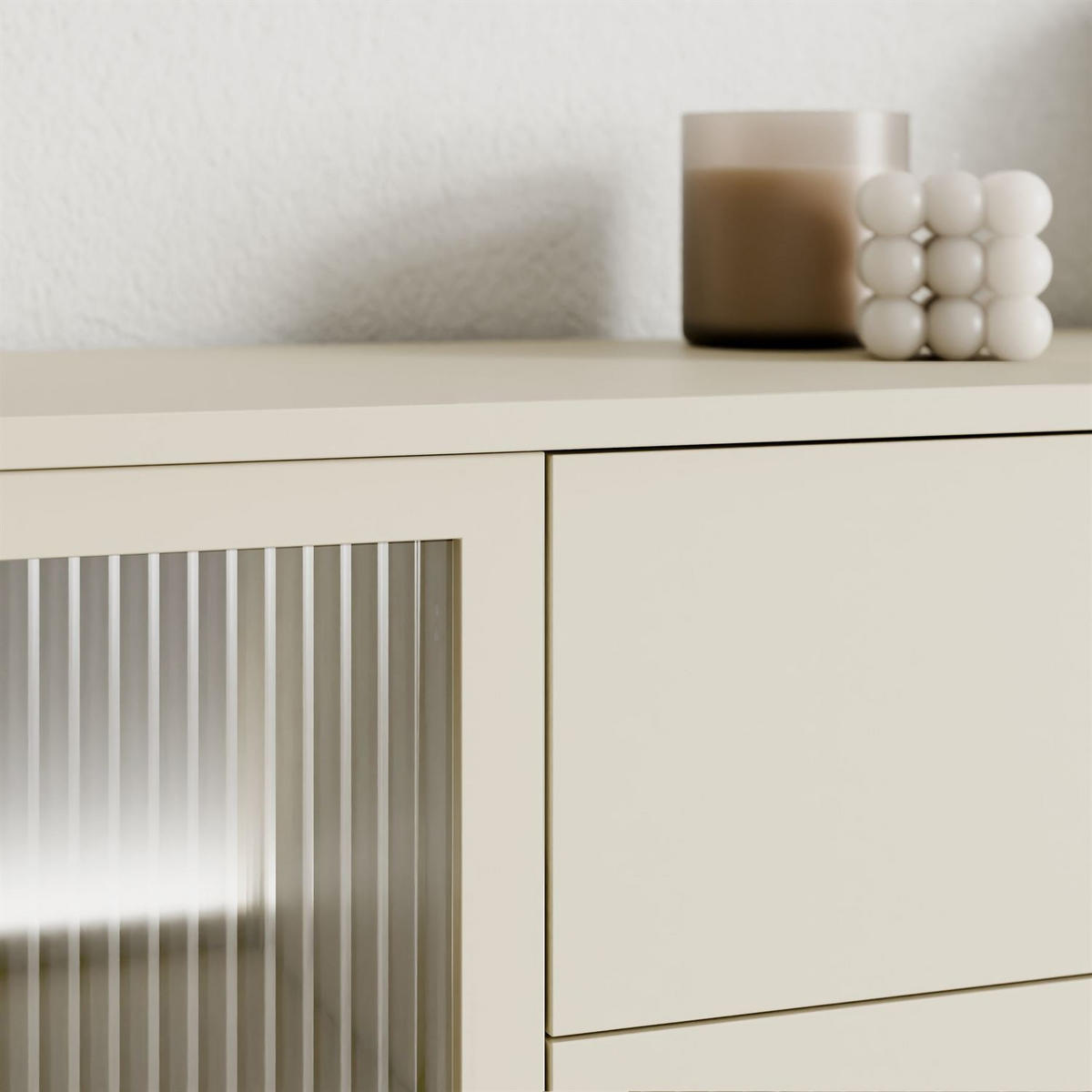 SIDEBOARD LINEA mit LED-Beleuchtung Kaschmir - Kaschmir, Holzwerkstoff (181/83/39cm) - Lookway