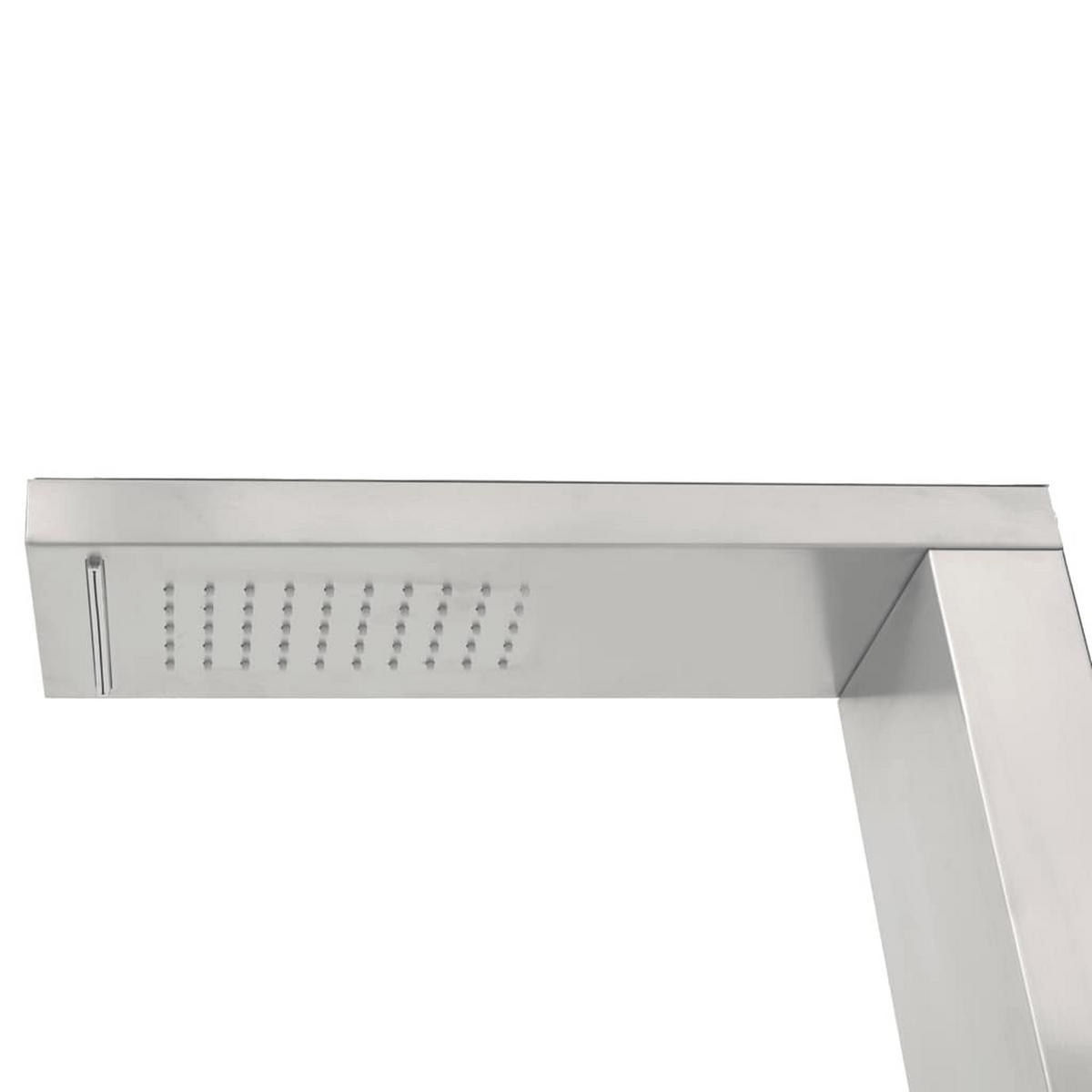 GARTENDUSCHE Edelstahl Quadratisch - Silberfarben, Metall (44/210/15cm) - vidaXL
