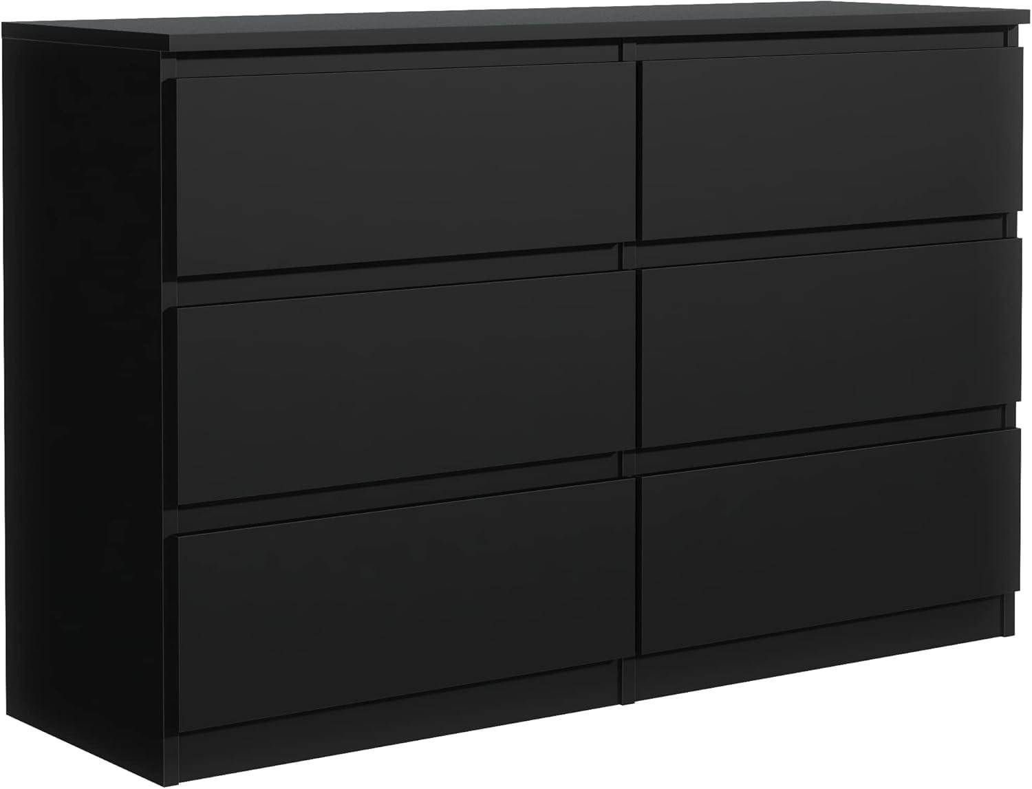 KOMMODE 140 Schwarz 138,5x39x78,5 cm - Schwarz, Holzwerkstoff (138.5/78.5/39cm) - Mobelsta