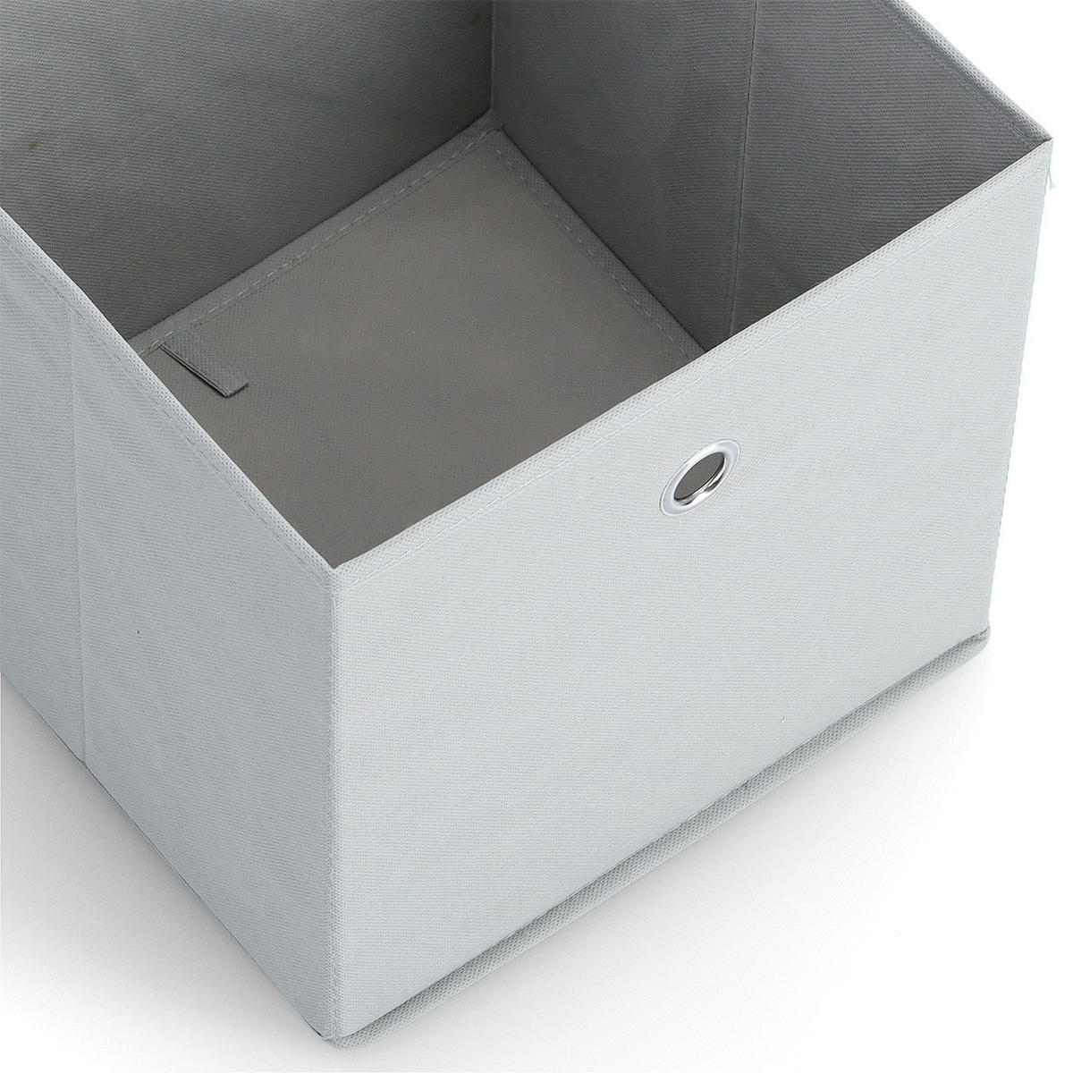 AUFBEWAHRUNGSBOX mit Griffloch, Vlies - Hellgrau - Hellgrau, Textil (28/28/28cm) - Zeller Present
