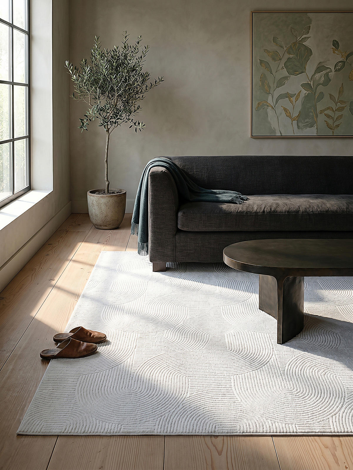 KURZFLORTEPPICH Antirutsch Geometrisch DALAR Polypropylen Weiß 200 x 280 cm - Weiß, Textil (200/280cm) - KADIMA DESIGN