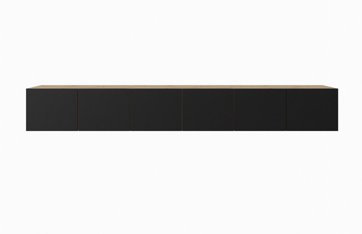 TV-SCHRANK LIO - Schwarz/Eiche Artisan, Holzwerkstoff (300/41/40cm) - Meblini