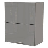 HÄNGESCHRANK Essen W8B/60-AV Weiß / Grau Hochglanz 60 / 32,5 / 72cm - Weiß/Grau, Holz/Holzwerkstoff (60/72/32.5cm) - Feldmann-Wohnen