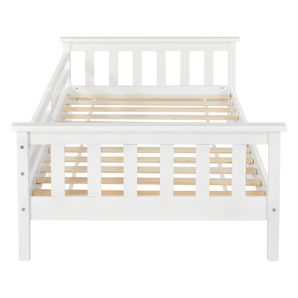 KINDERBETT Nuuk - Weiß, Holz (90/200cm) - [en.casa]