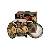 TEETASSE mit Sieb in Fassform WARDA - Weiß, Keramik (0.43L) - DUO PORCELAIN