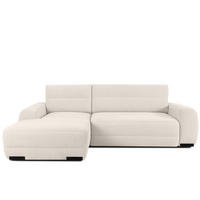 ECKSOFA LINKS BLUME, Ecru - Ecru, Holz/Holzwerkstoff (271/164cm) - KONSIMO®