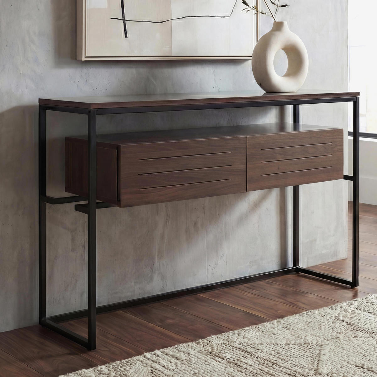 KONSOLENTISCH rechteck Braun - Braun, Holz (40/120/80cm) - MCW