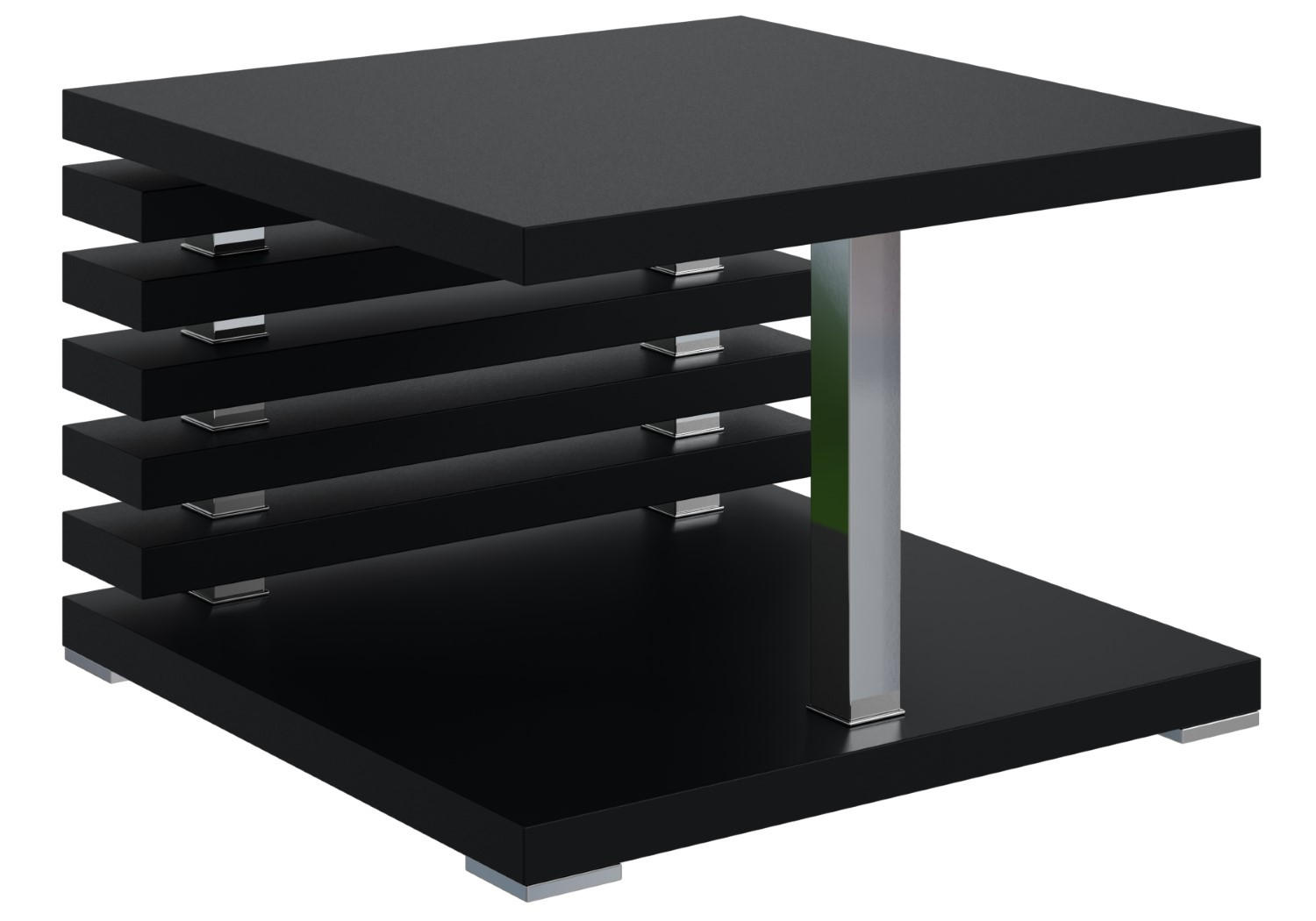 KAFFEETISCH 60x60x44 cm - Schwarz - YOTO +2 - Schwarz, Holzwerkstoff (60/60/44cm) - ALTDECOR