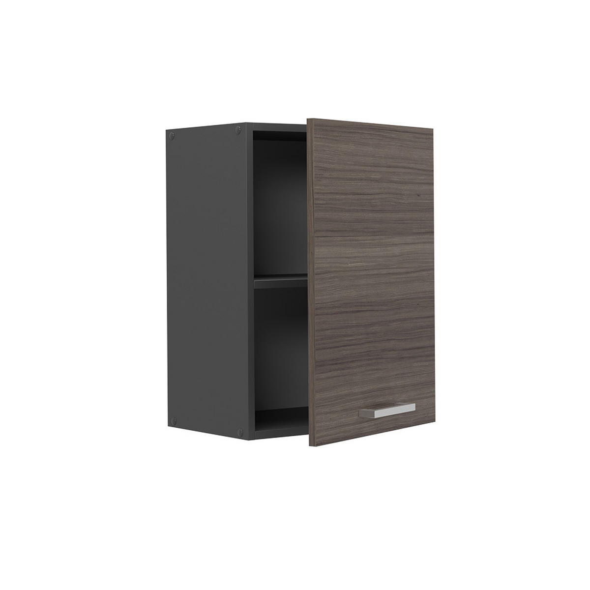 HÄNGESCHRANK R-Line Edelgrau 45 cm - Anthrazit/Braun, Holzwerkstoff (45/60/31cm) - Vicco