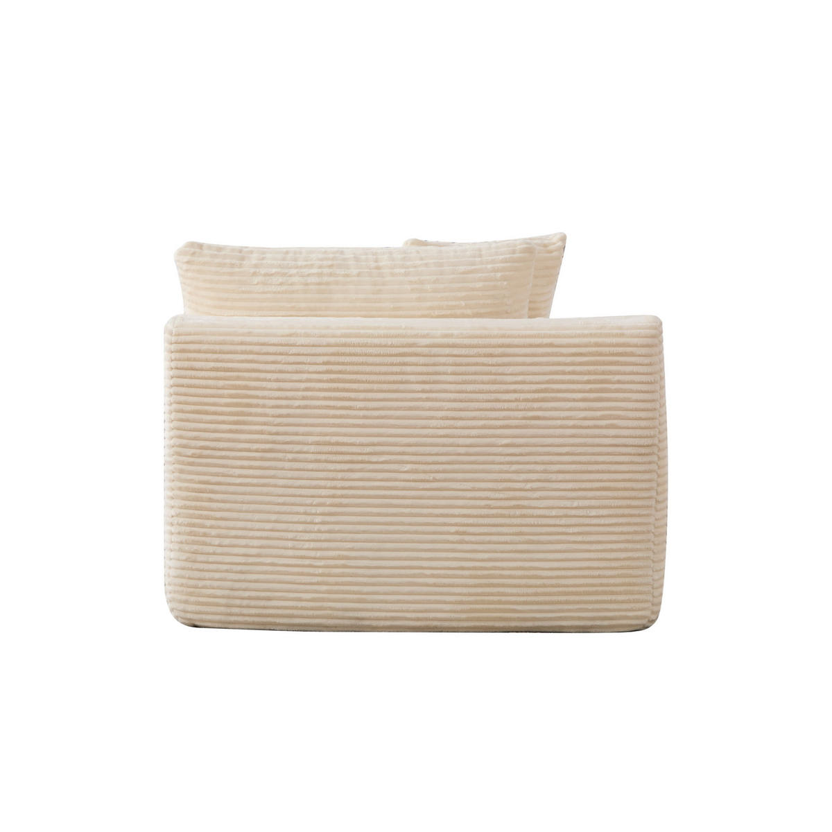 SOFAELEMENT 174/100/74.5 cm Elfenbein Chenillestoff - Ecru, Textil (100/74.5/174cm) - Oxeza