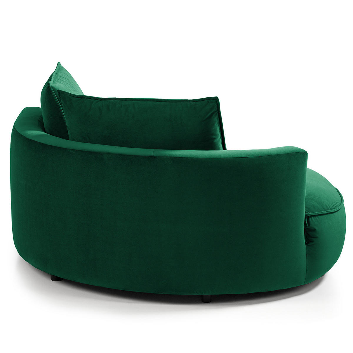 OTTOMANE - modular - Dunkelgrün/Schwarz, Kunststoff/Textil (126/82/154cm) - home24