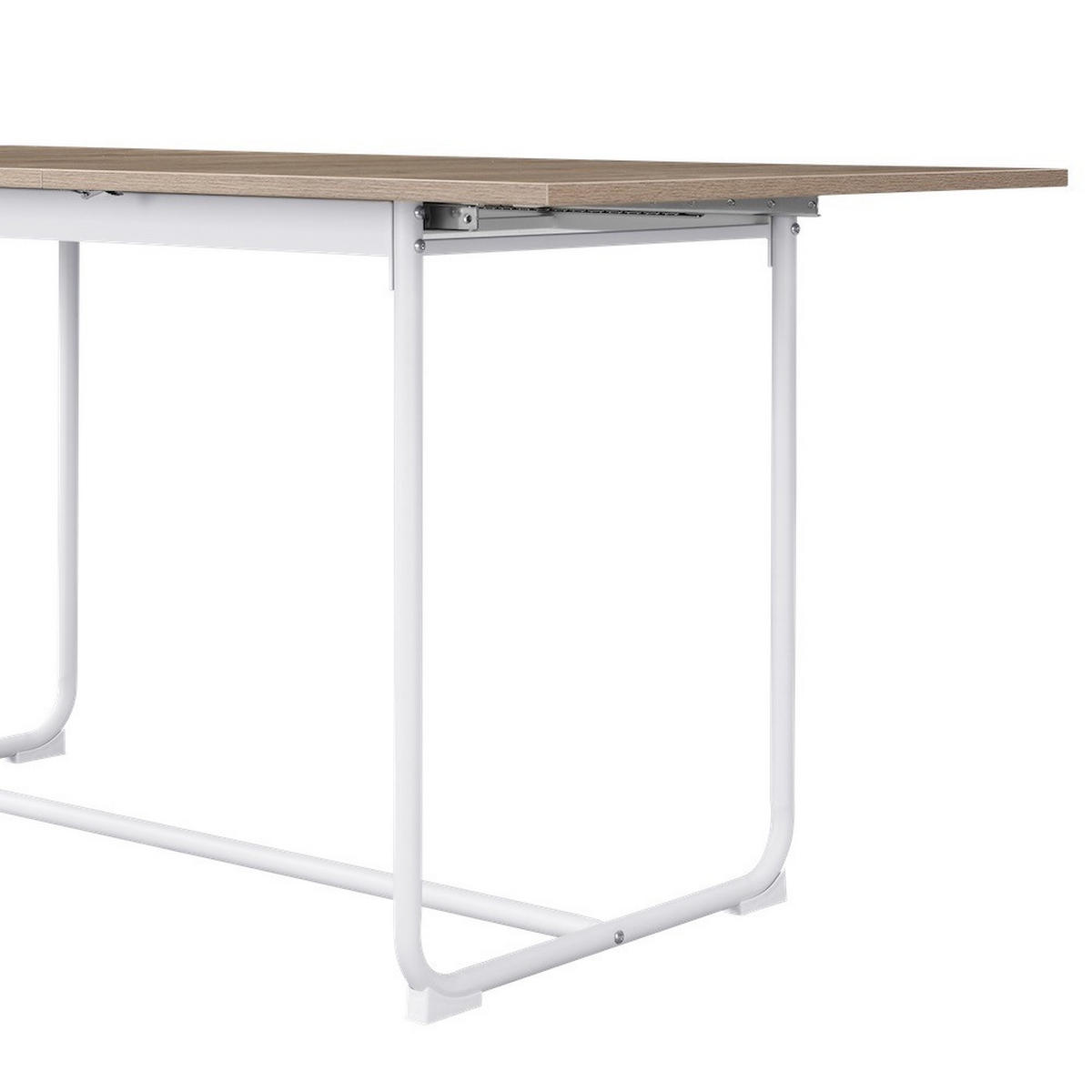 ESSTISCH PIUS 120-160/80/76 cm - Weiß/Eiche San Remo, Holzwerkstoff/Metall (120/80/76cm) - B&D Home