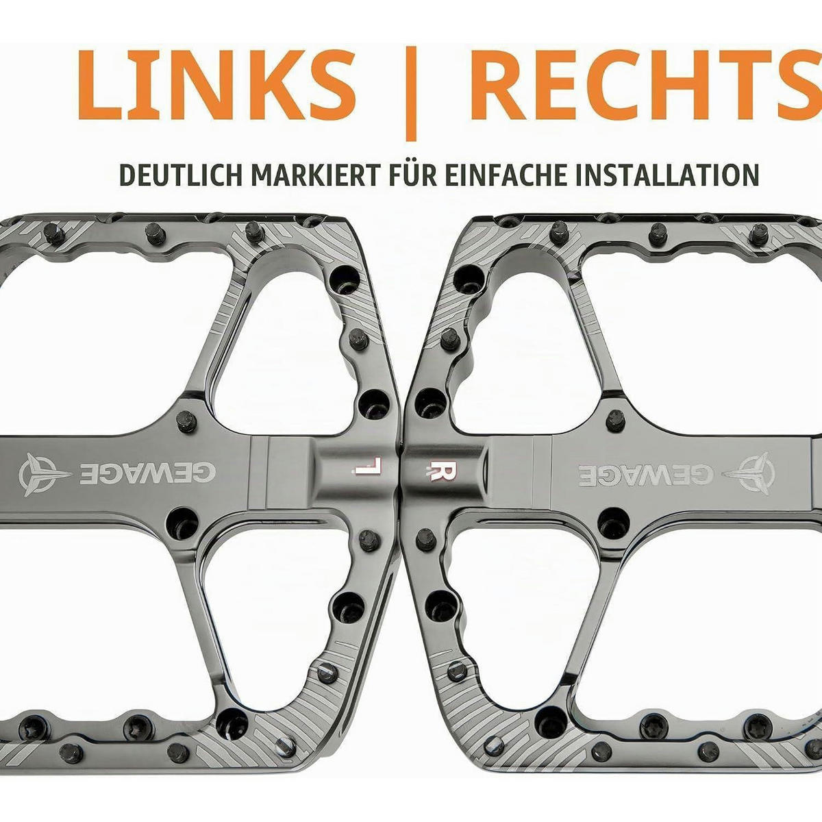 FAHRRADPEDALE Set Aluminium Stahlgrau - Grau, Metall (11/1.5/11.5cm)