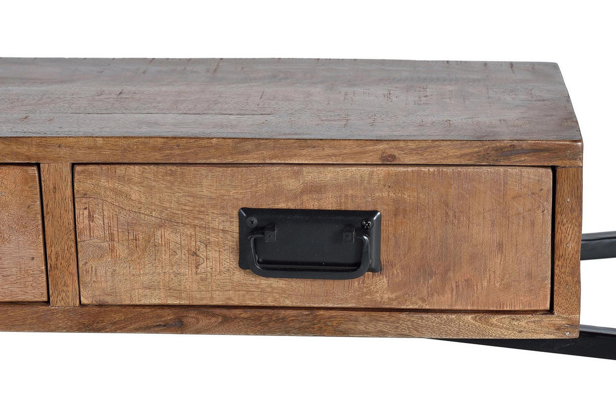 KONSOLE im Industriestil aus Mangoholz und Metallelementen - Braun, Holz (110/78/35cm) - Giner y Colomer