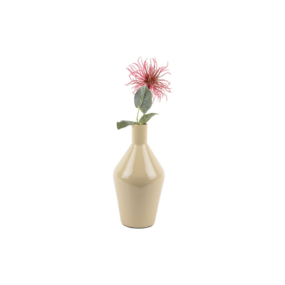 VASE Ivy Bottle Cone Braun 3/3/22 cm - Braun, Metall (22cm) - Present Time