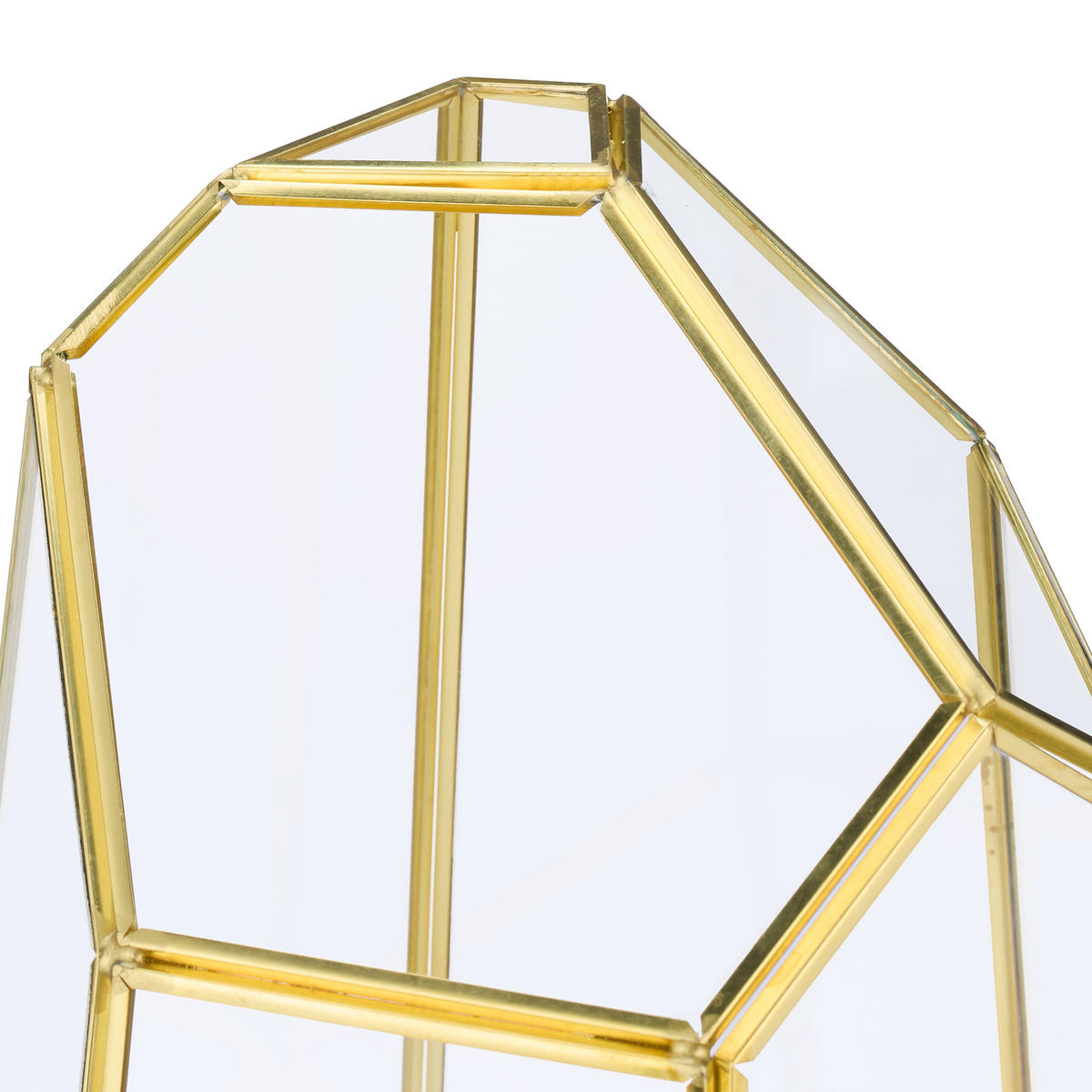 PFLANZENTERRARIUM - Transparent, Glas/Metall (18/26/15cm) - Relaxdays