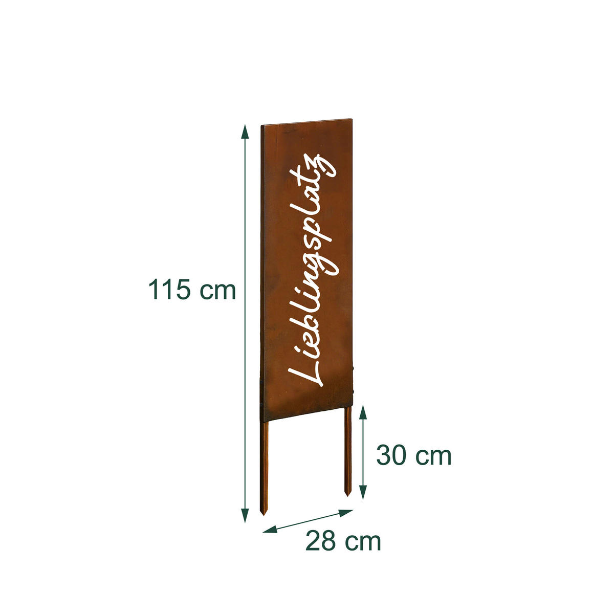 EDELROST-GARTENDEKO - Braun, Metall (1.5cm) - Relaxdays