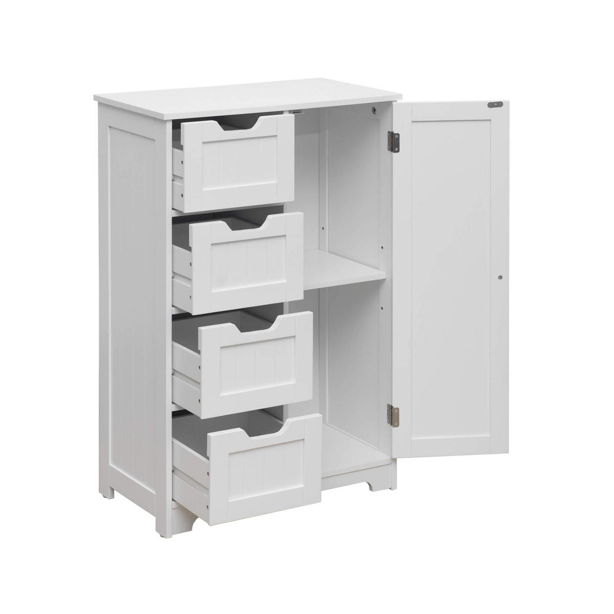BADEZIMMERSCHRANK Weiß 30/56/82 cm - Weiß, Holzwerkstoff (30/82/56cm) - Mobili Rebecca