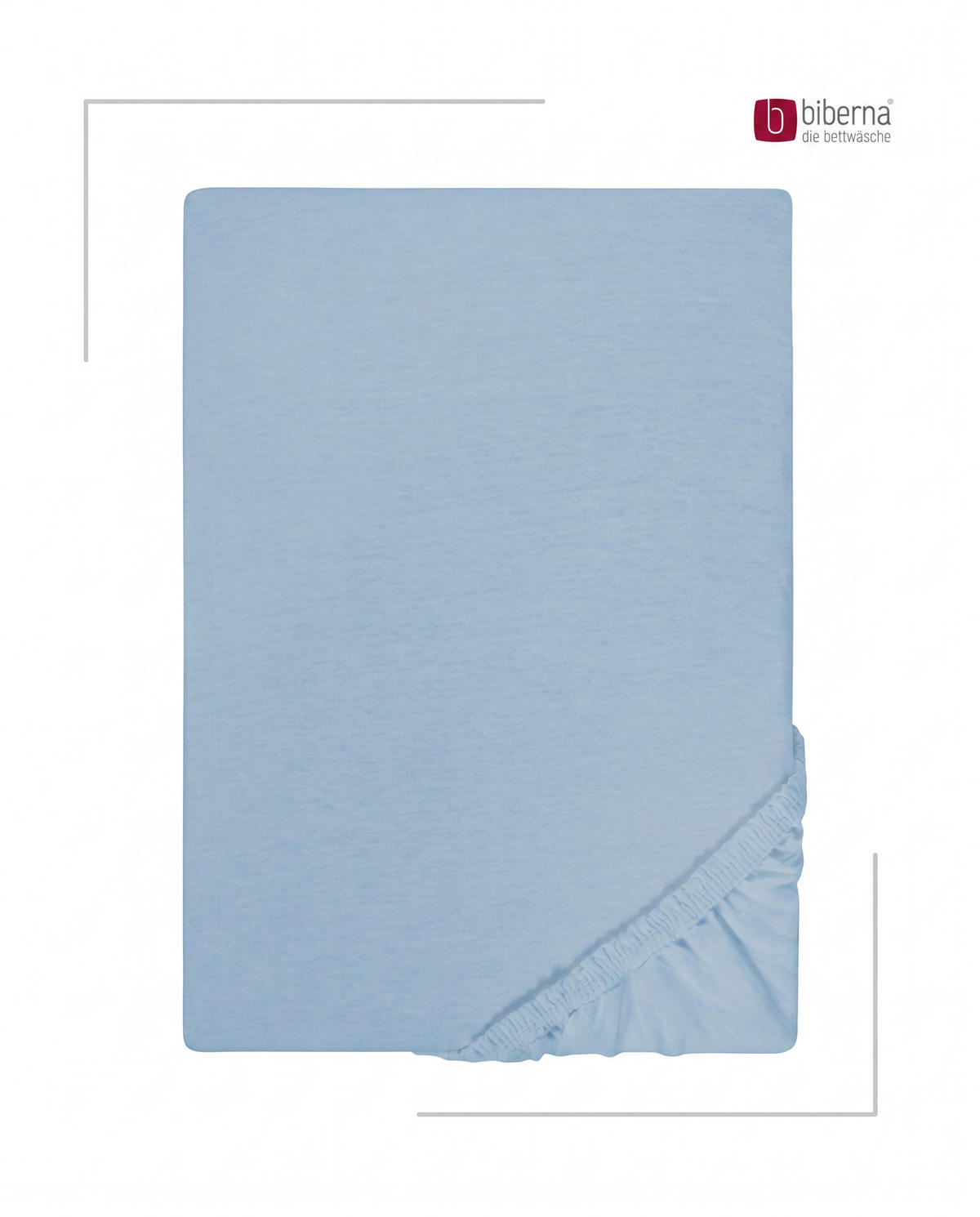 SPANNBETTTUCH Basic Jersey taubenblau, 140x200 cm - 160x200 cm - Blaugrau, Textil (160/200cm) - biberna