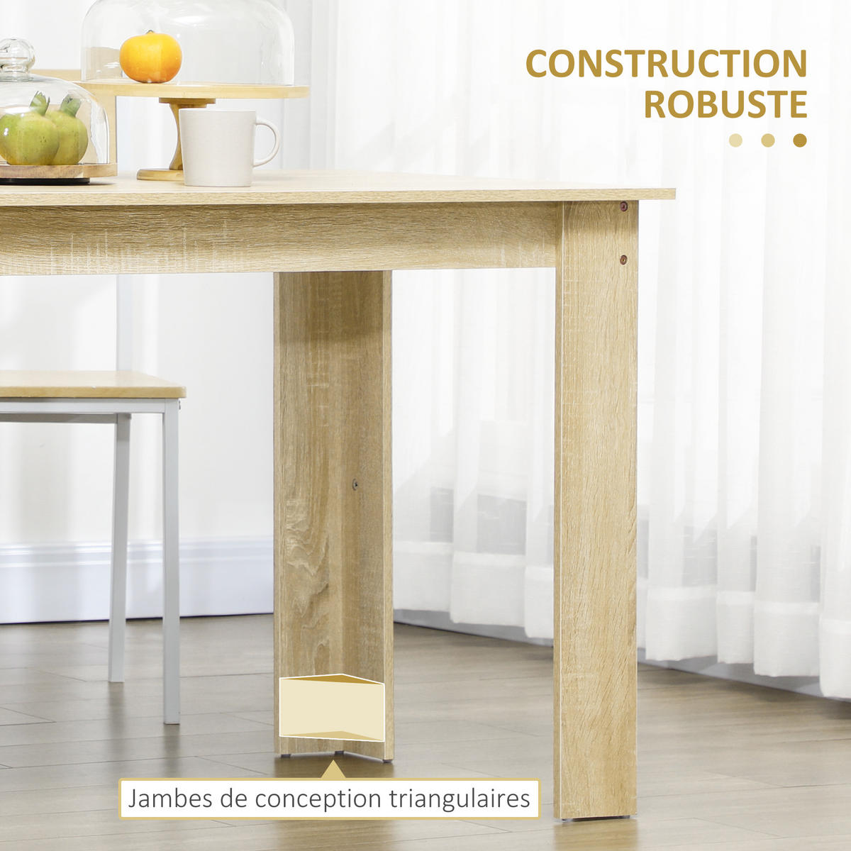 ESSTISCH Eichefarben Holzoptik 120/69/75 cm - Eichefarben, Holz (69/120/75cm) - PANGIVO