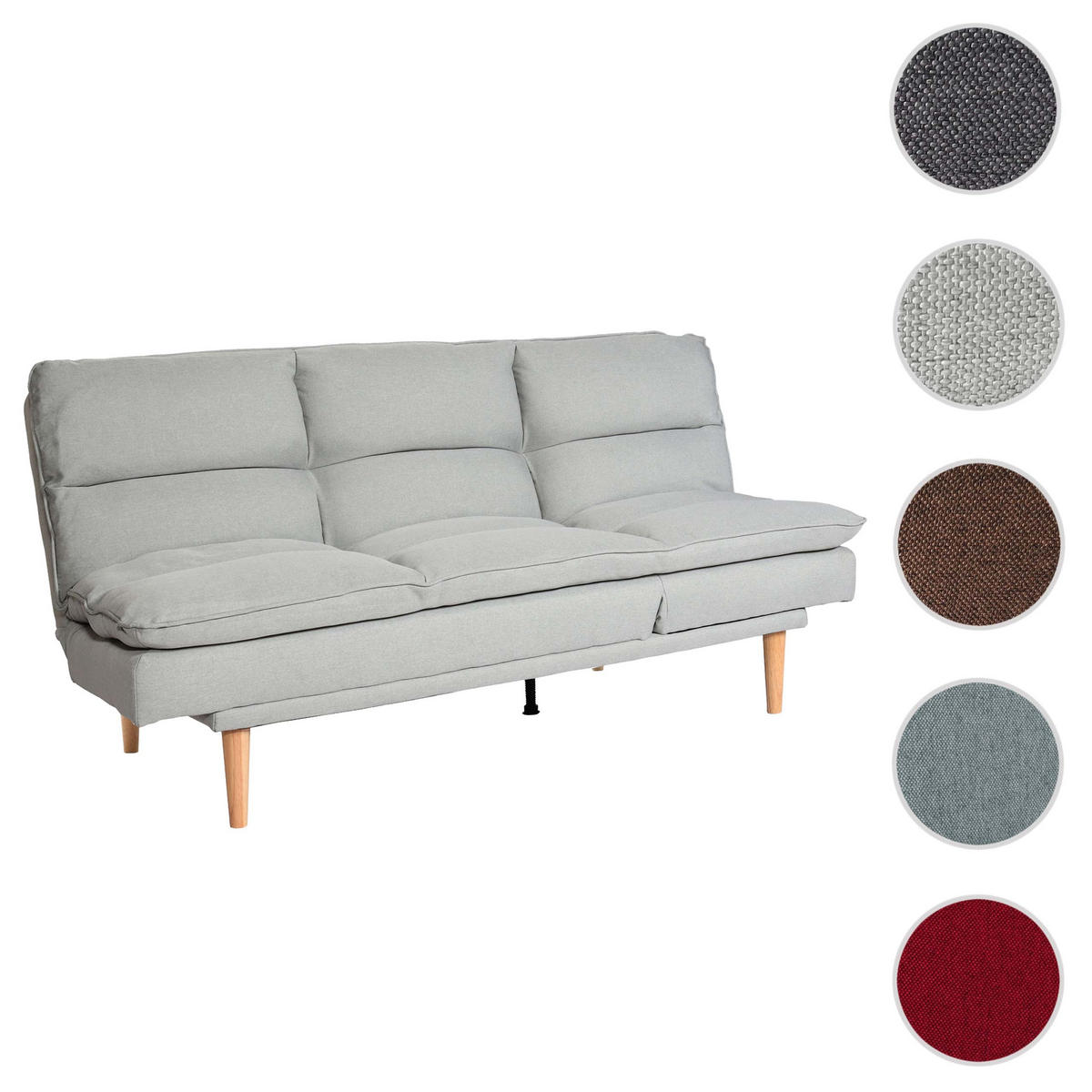 SCHLAFSOFA Hellgrau - Hellgrau, Textil (180/90/110cm) - MCW
