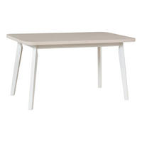 ESSTISCH Oslo 6 - Weiß/Cappuccino, Holz (80/140/75cm) - Leaf Design