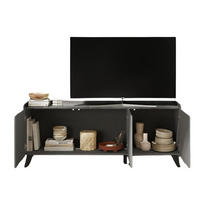 TV-MÖBEL mit 3 Türen - Tray - 181/42/72 cm - Grau, Holzwerkstoff (42/72/181cm) - Calicosy