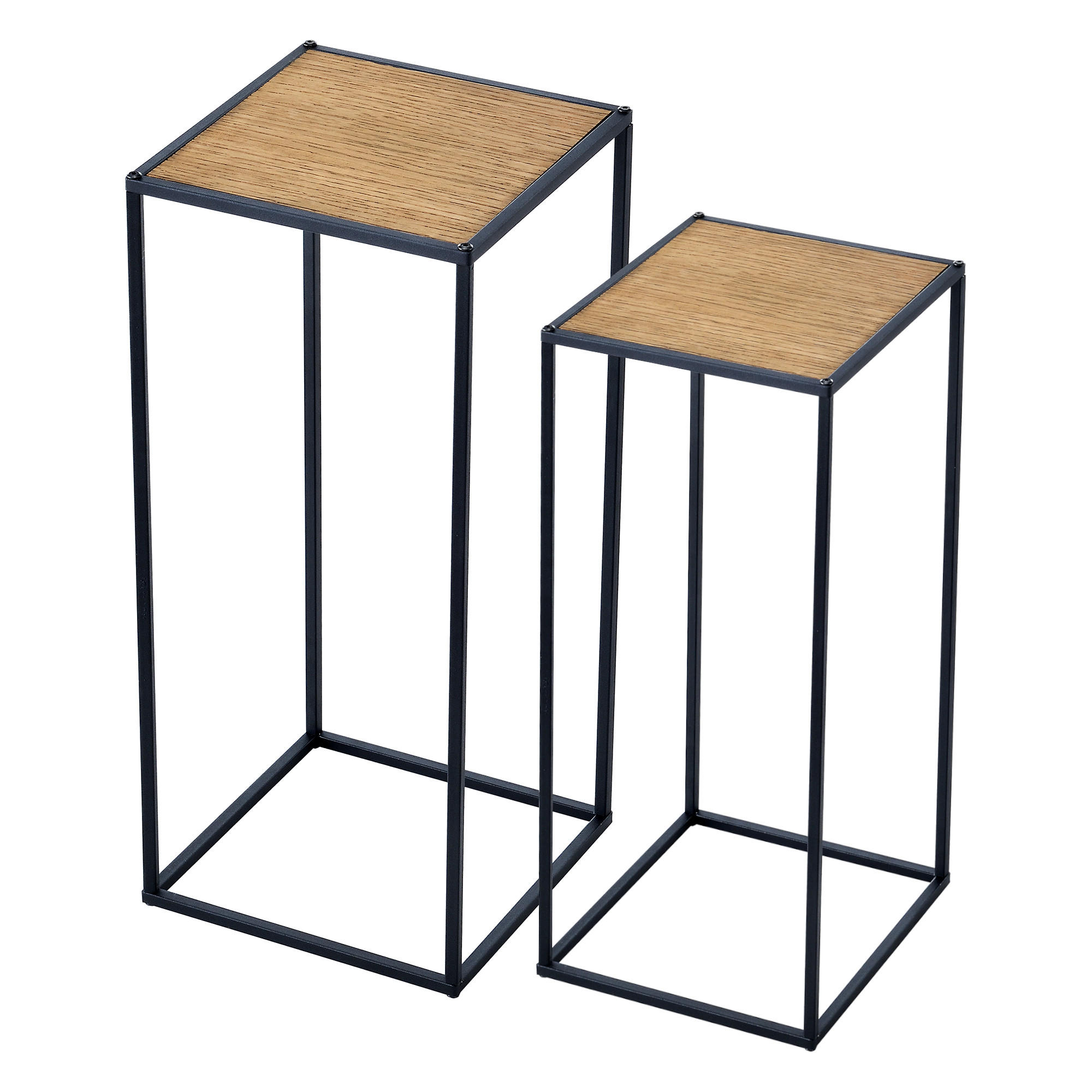 SATZTISCH Gamleby 31/31/73 - Schwarz, Holzwerkstoff (31/31/73cm) - [en.casa]