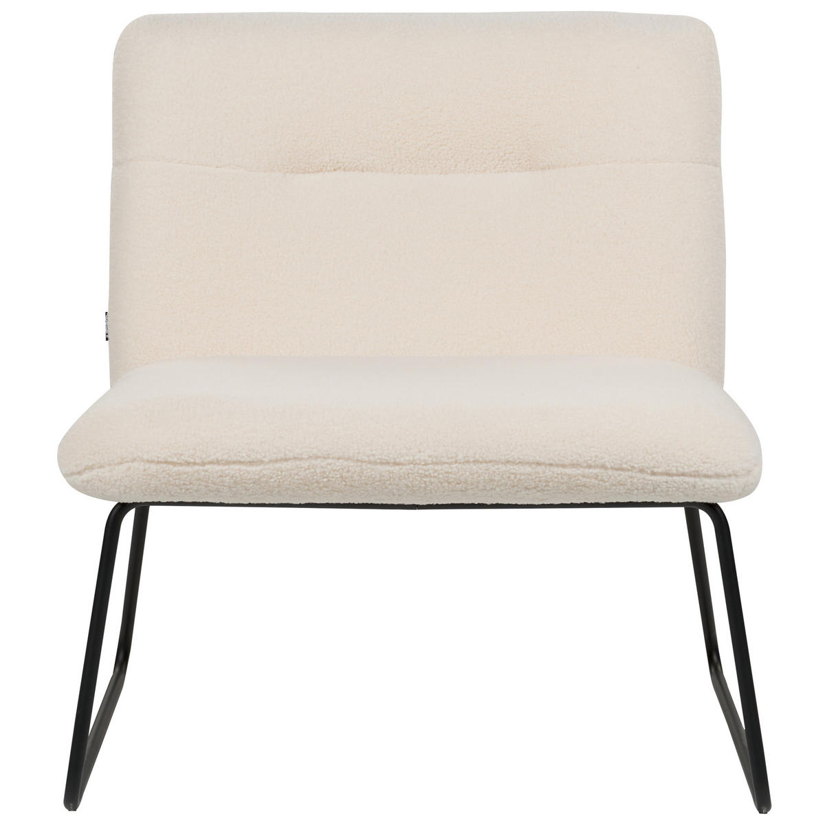 SESSEL Bouclé weiß/schwarz Cotulla - Schwarz/Weiß, Textil (69/78/77cm) - Beliani