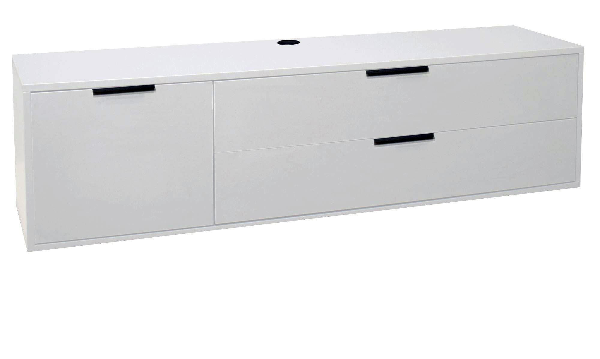 LOWBOARD Erna 168x45x47 Kreidegrau matt Lack - Hellgrau, Holzwerkstoff (168/47/45cm) - 58aufmkessel