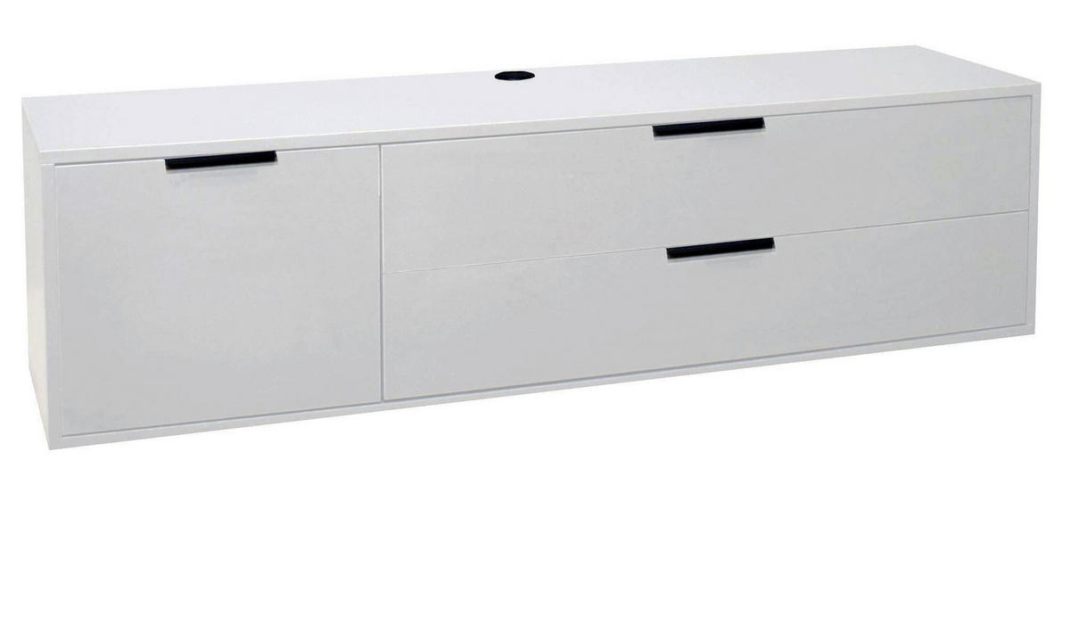 LOWBOARD Erna 168x45x47 Kreidegrau matt Lack - Hellgrau, Holzwerkstoff (168/47/45cm) - 58aufmkessel