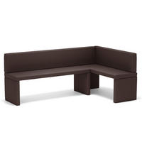 ECKBANK rechts OWEN Kunstleder, 142/196 cm Braun - Braun, Holz/Kunststoff (142/196cm) - Idohome
