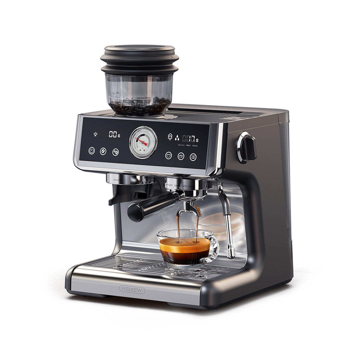 ESPRESSOMASCHINE Barista Pro mit Dual Boiler, 20 Bar und Siebträger-Komplettset - Silberfarben, Metall (40/41/40cm) - Korfee