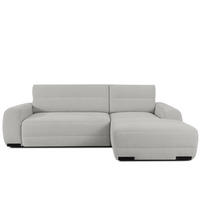 ECKSOFA RECHTS BLUME, Hellgrau - Hellgrau, Holz/Holzwerkstoff (271/164cm) - KONSIMO®